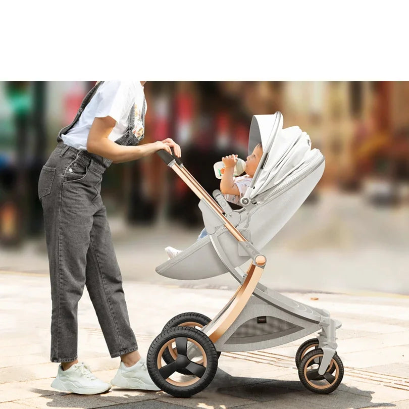 🚼 Carrinho de Bebé 3 em 1 Luxo – Alcofa, Cadeira Auto e Passeio